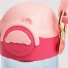 【CL】26Q3#5013 Water Cup with strap, cartoon girl thermochromic straw, children's water cup, summer cute sports Miffy Rabbit heat transfer pink transparent cup body Application Scenario